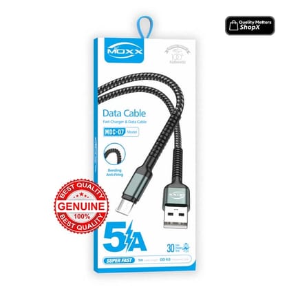 MOXX MDC-07 Fast Charging Cable | 5A 60W PD USB Data Cable