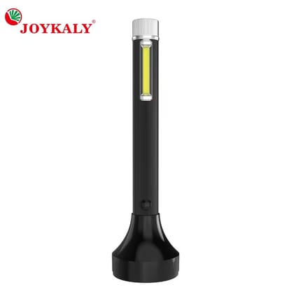 JOYKALY YG-2081 Powerful Flashlight | 5+5W LED | 2400mAh | Type-C Rechargeable | COB Light | 500m Range | 8hr Backup