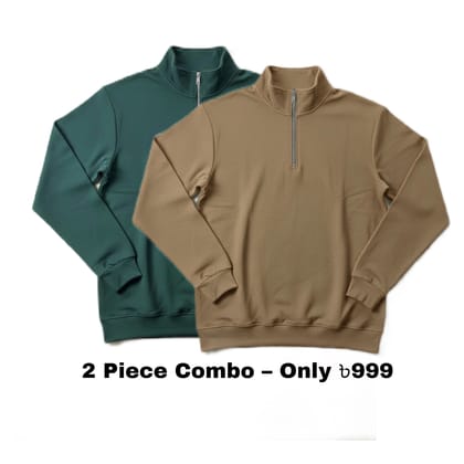2 Piece Combo Sweatshirt – Only ৳999 tk ( Green , Khaki )