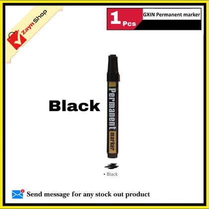 GXIN Permanent Marker Writes on Metal, Plastic, Glass And Wood Black Blue Red Green 1pcs