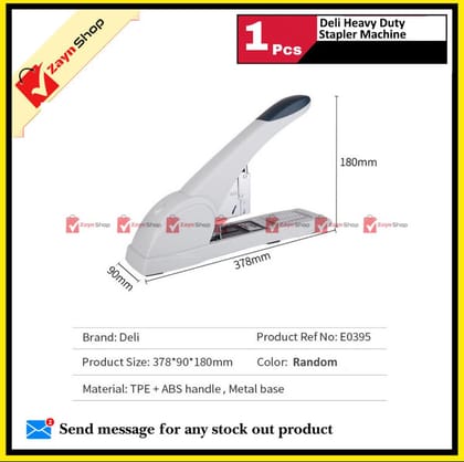 Deli Heavy Duty Stapler Machine E0395 210 Sheets Random color