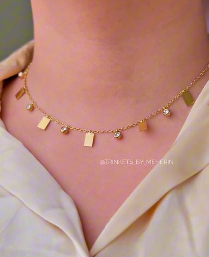 Square charm neckpiece