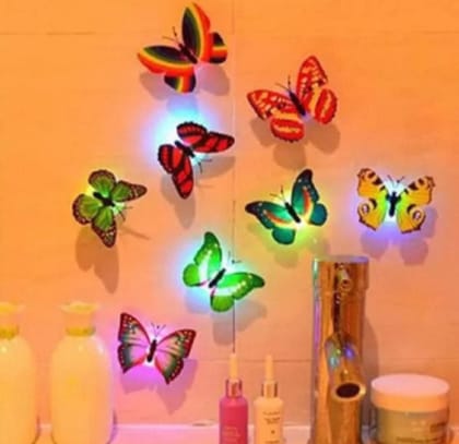 Butterfly shaped home decorating wall light | Color changing LED Wall Sticker | Single