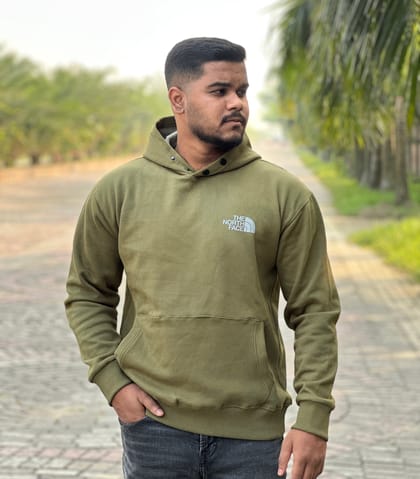 North face hoodi with snap button