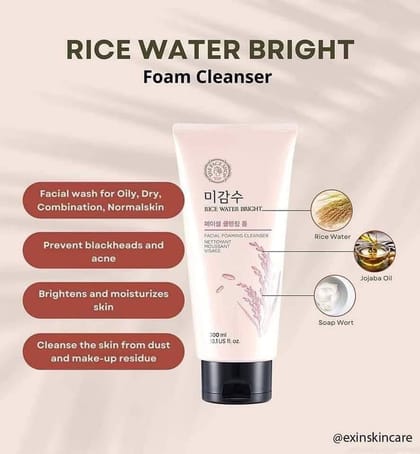 The Face Shop Rice Water Bright Foaming Cleanser - 150ml