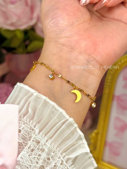 Moon star stone bracelet
