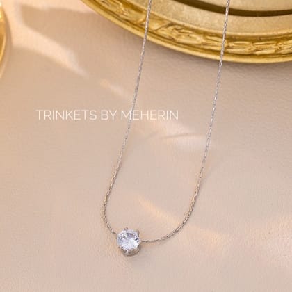 Solitare pendant silver