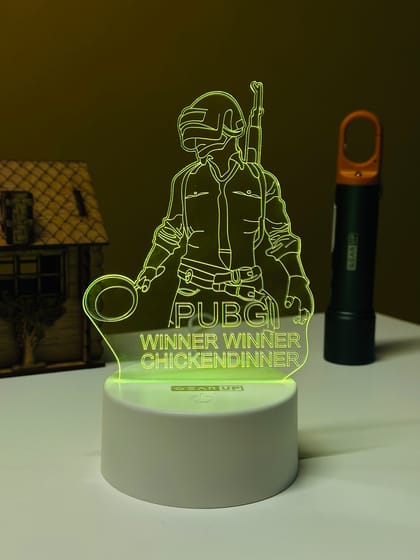 GearUP Acrylic Multicolor Night Lamp (PUBG) – WHITE