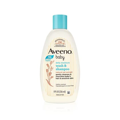 Aveeno Baby Daily Moisture Wash & Shampoo -236ml