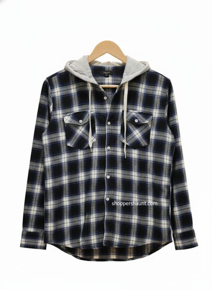 Export quality check hooded shirt for winter 0056