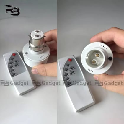 Smart B22 to B22 IR Lamp Holder with Wireless Remote & Timer