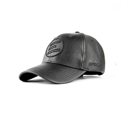 Episodes Iconic Black Faux Leather Cap