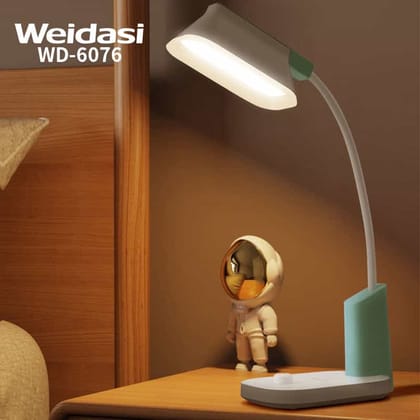 Weidasi WD-6076 AC/DC Rechargeable Table Lamp | Knob Brightness Control | 2400mAh | ShopX