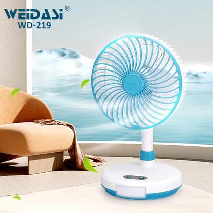 Weidasi WD-219 Desktop Fan | AC/DC | USB Rechargeable | Multi-function | ShopX
