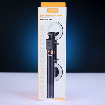 Live K9 Pro 4-in-1 Bluetooth Tripod + LED + Remote + Selfie Stick (