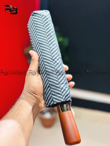 Premium 12-Ribs Automatic Open/Close Wood Handle Umbrella