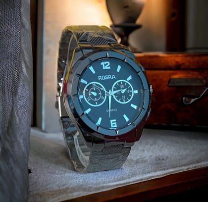 New Analog Men's Luxury Stainless Steel Watc