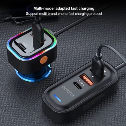 XUNDD XDCH-107 PD30W Car Charger with Rear Expansion