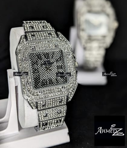 Trendy Square Hip Hop Iced Watch