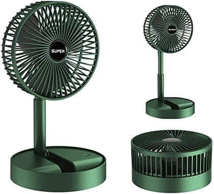 Telescopic Portable USB Folding Fan Retractable Floor Standing Fan