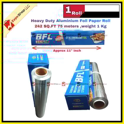 Aluminum Wrap Foil Paper -242 SQ.FT - 75 meters 1 Roll
