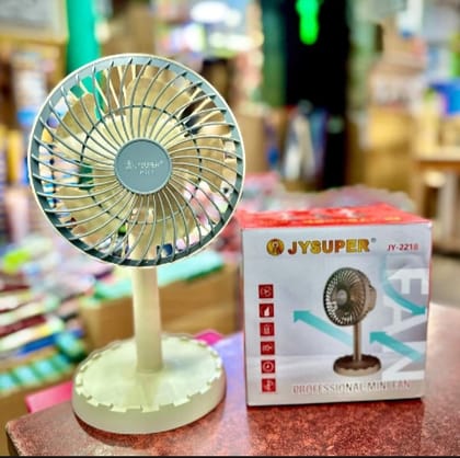 JY Super AC/DC Rechargeable Moving Fan 45 Degree Rotating JY-2218