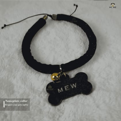 Nameplate collar with phone number
