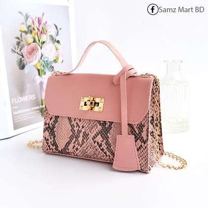 Gorgeous Snake leather pattern One Shoulder Bag Small