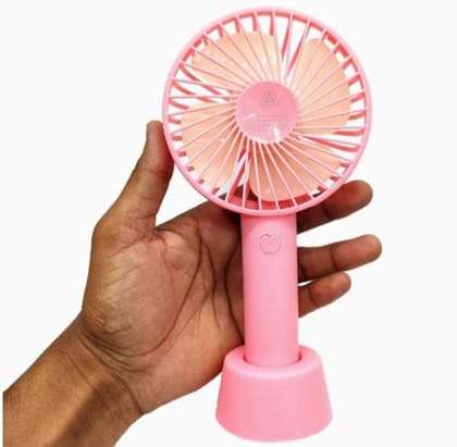 Mini USB Handheld Fan Portable Rechargeable Battery Operated Cooling Desktop with Base 3 Modes for Home Office Travel Outdoor