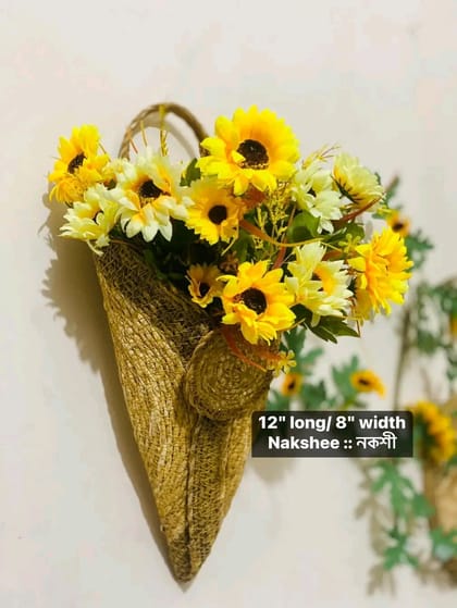 V Shape Planter With Sunflower