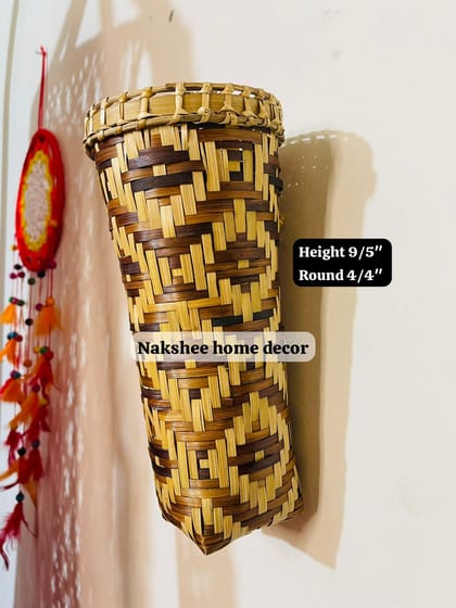 Bamboo hanging flower basket Big