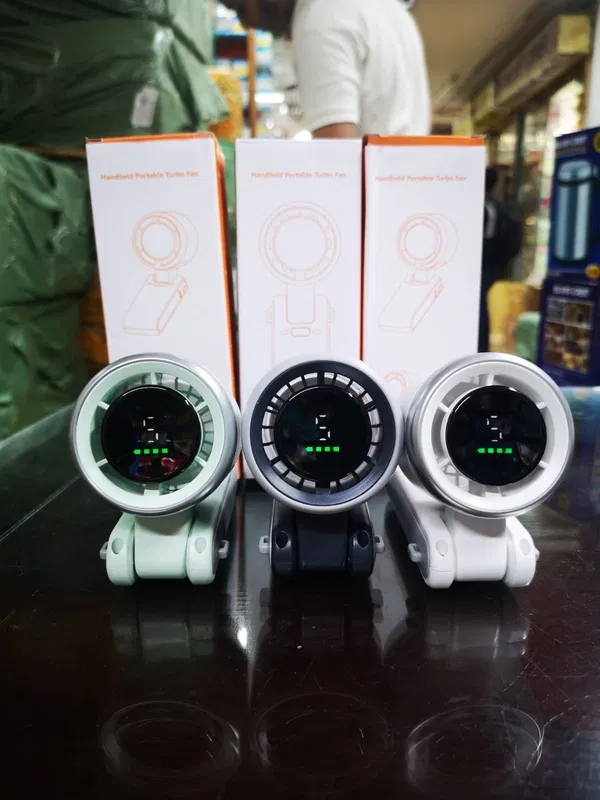 Portable Hand Turbo Fan with Digital Display