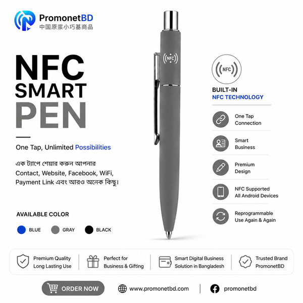 NFC Smart Pen Bangladesh – Premium Digital Business Pen by PromonetBD