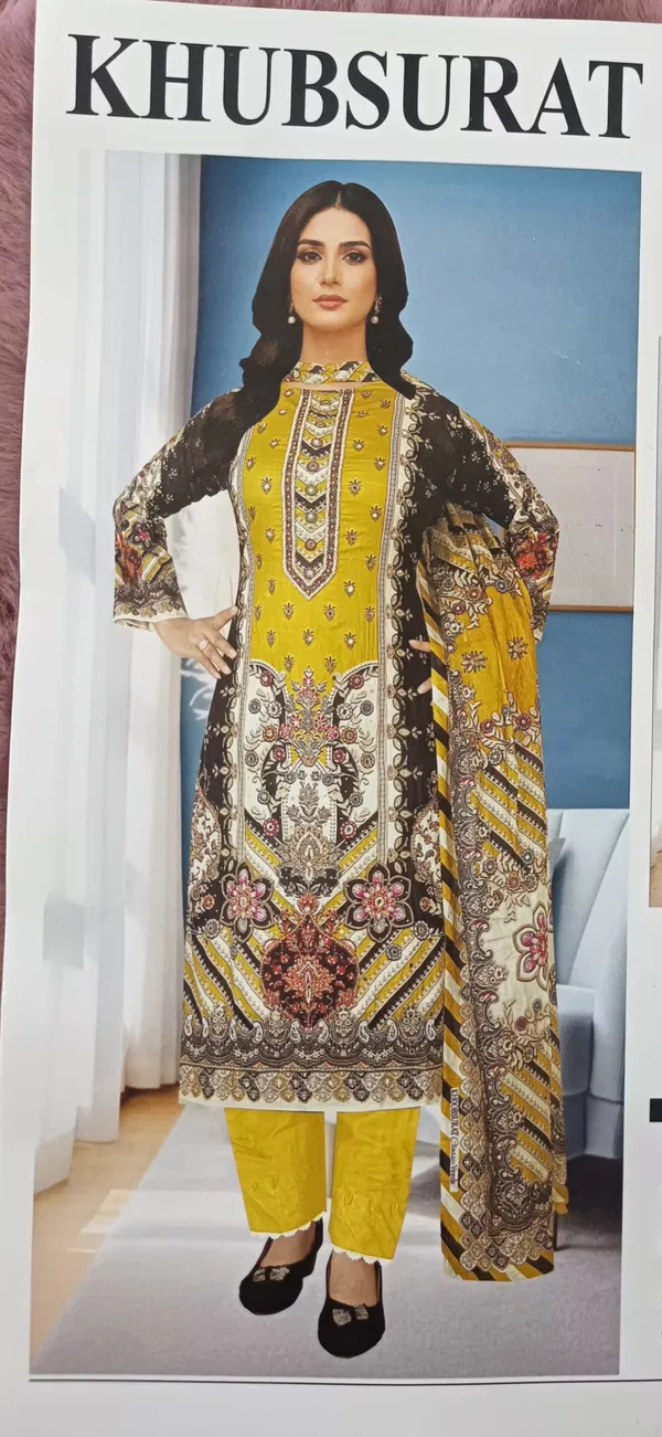 ইন্ডিয়ান কারচূপি কাজের থ্রিপিস