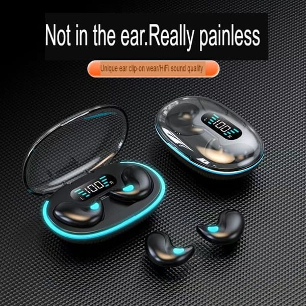 X55 True Wireless Bluetooth Earbuds with Digital Display | Ultra-Thin In-Ear Sleep Headset & Long Battery Life