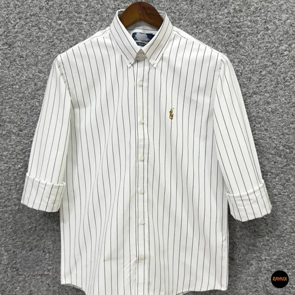 Ralph Lauren polo Slim Fit White Pinstripe Cotton Shirt