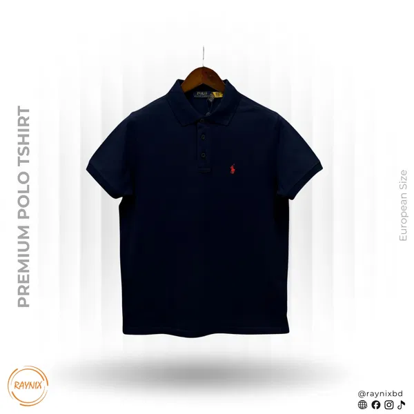Ralph Polo Premium Cotton Pique Polo Shirt - Midnight Navy