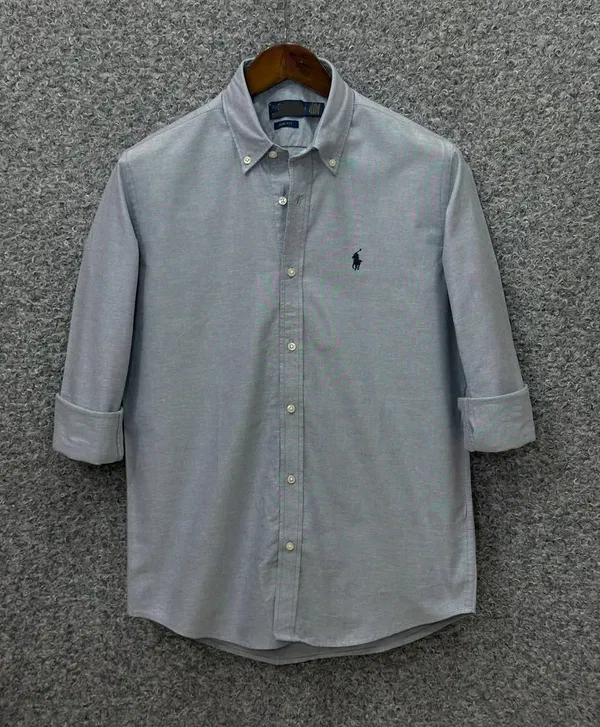 Polo Ralph Lauren Slim Fit Heather Grey Oxford Shirt