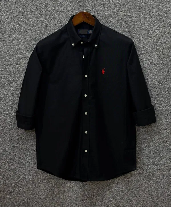 Polo Ralph Lauren Classic Black Slim Fit Oxford Shirt