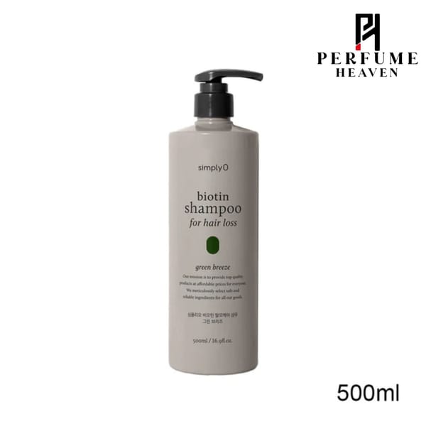 simplyO Biotin Shampoo for Hair Loss Green Breeze 500ml