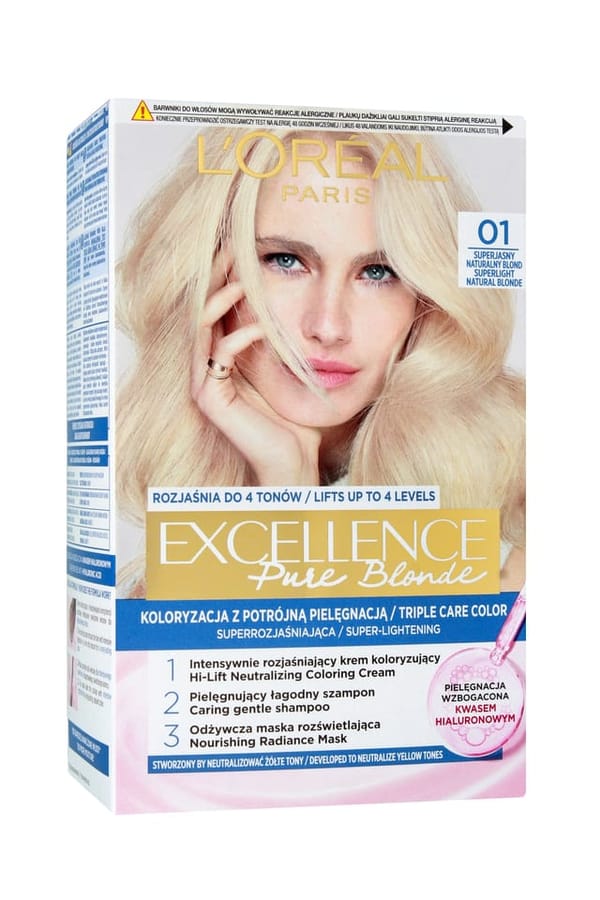 Loreal Excellence Pure Blonde 01 Supreme Lightest Natural Blonde – Triple Care Hair Color