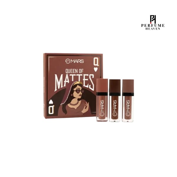 Mars Cosmetics Queen of Mattes Liquid Lipsticks Box Set #04 Brown (13.5ml)