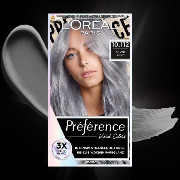L'Oreal Paris Preference VIVID COLORS hair color 10.112 silver gray