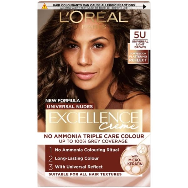 L'Oreal Excellence No Ammonia Triple Care Colour - 5U Universal Light Brown