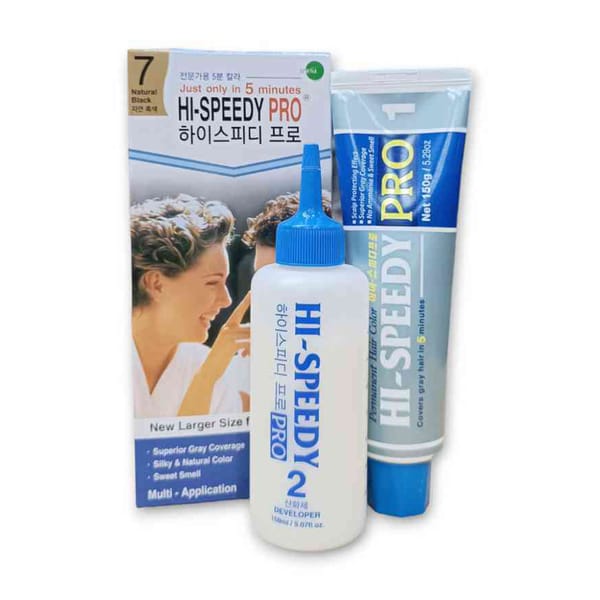 Hi-Speedy Pro 7 Natural Black Hair Color Cream-120gm