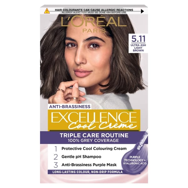 Loreal Paris Excellence Cool Creme Hair Color - 5.11 Ultra Ash Light Brown