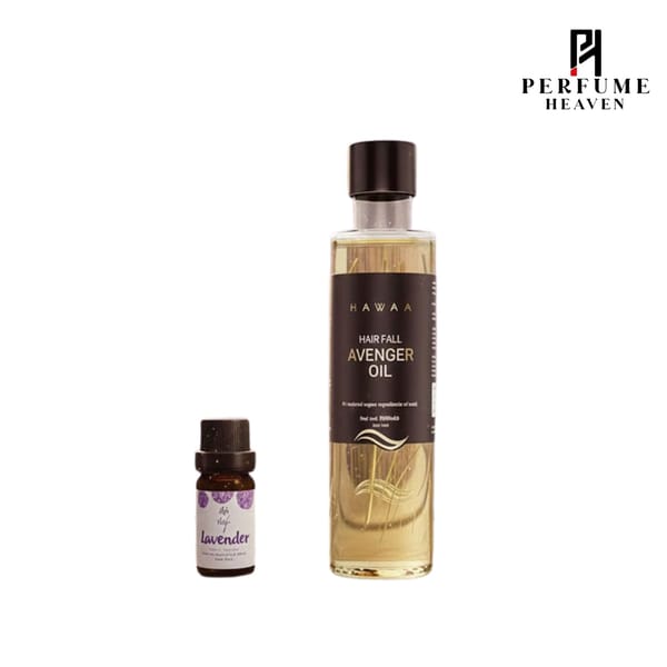 Skin Cafe 100% Natural Essential Oil 10ml - Lavender With Hawaa Hair Fall Avenger Oil 100ml Combo