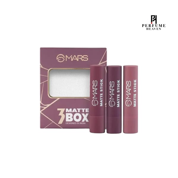 Mars Cosmetics Matte Box Set of 3 Lipsticks #03 Plum (20gm)