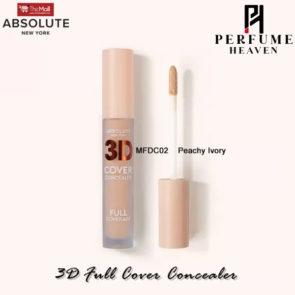 Absolute New York 3D Full Cover Concealer 5.5ml - MFDC02 Peachy Ivory