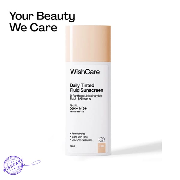 Wishcare Daily Tinted Fluid Sunscreen 50ml - Shade L102